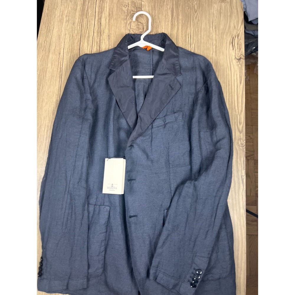 BARENA VENEZIA RIZZO BLAZER NAVY BLUE SIZE IT 50 US L / RETAIL 980$
